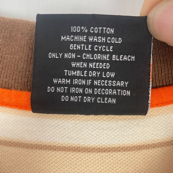 Vintage South Pole Polo Shirt Mens XLarge Brown Stripes Authentic Collection - Picture 10 of 12